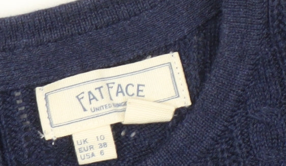 FatFace Women's Blue Cotton Jumper UK Size 10