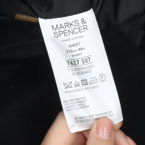 Marks and Spencer Men's Black Blazer 44 Short