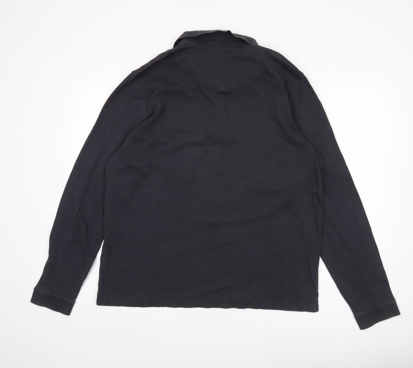 Hugo Boss Men's Black 2XL Long Sleeve Polo Shirt