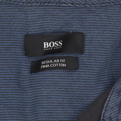 Hugo Boss Men's Black 2XL Long Sleeve Polo Shirt