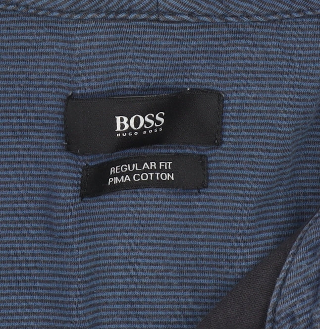 Hugo Boss Men's Black 2XL Long Sleeve Polo Shirt