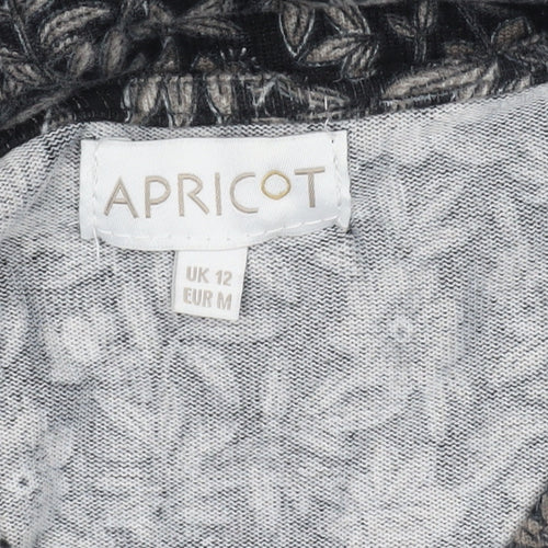 Apricot Women's Black Floral T-Shirt Dress Size 12