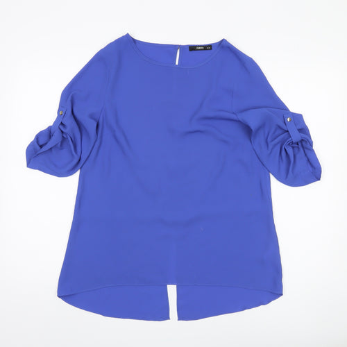 Oasis Women's Blue Blouse, Size 10, 3/4 Sleeve