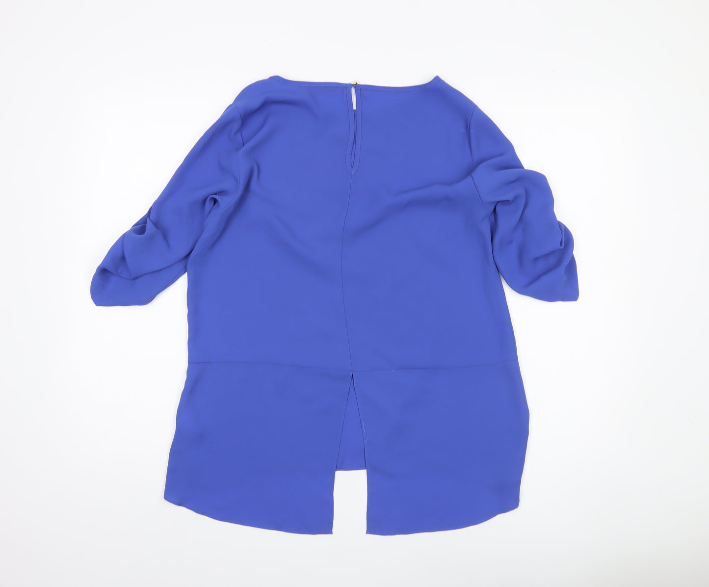 Oasis Women's Blue Blouse, Size 10, 3/4 Sleeve