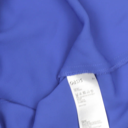 Oasis Women's Blue Blouse, Size 10, 3/4 Sleeve