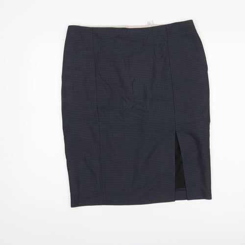 Next Women's Blue Pencil Skirt Size 14 Check