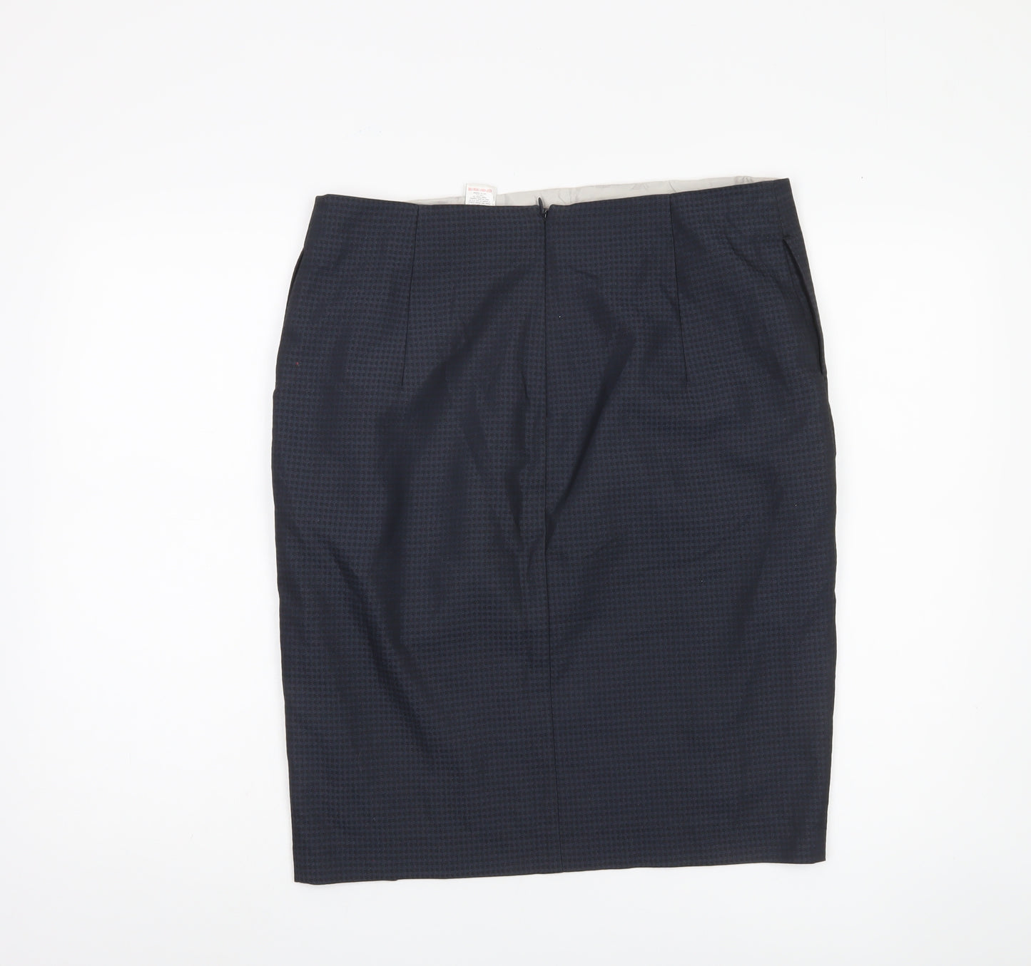 Next Women's Blue Pencil Skirt Size 14 Check