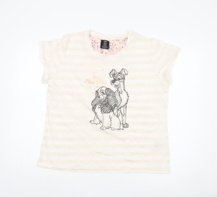 Disney Women's Ivory T-Shirt Nightshirt - Lady and the Tramp