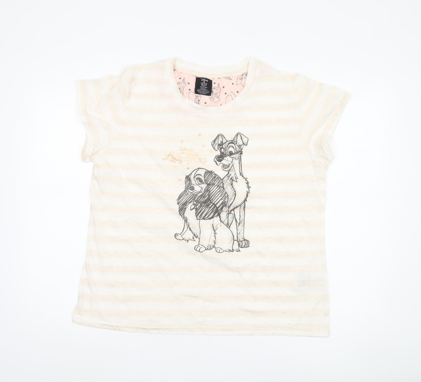Disney Women's Ivory T-Shirt Nightshirt - Lady and the Tramp