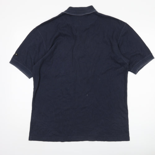 Pringle Golf Men's Blue Polo, Medium, Short Sleeve, Cotton