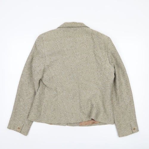 Alex & Co. Women's Beige Blazer, Size 14, Striped