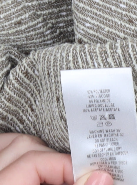 Alex & Co. Women's Beige Blazer, Size 14, Striped