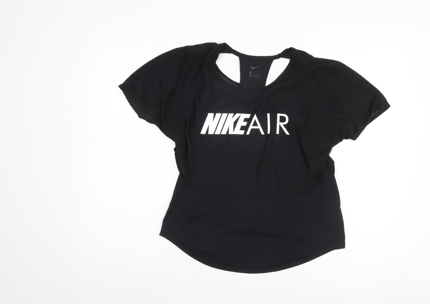 Nike Women's Black Gym T-Shirt M - Stretchy Activewear