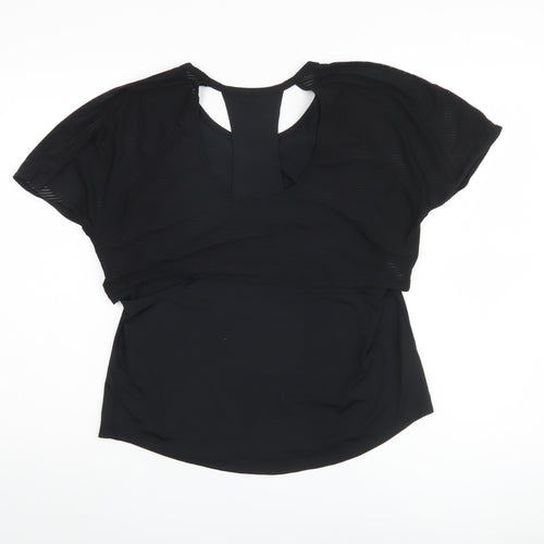 Nike Women's Black Gym T-Shirt M - Stretchy Activewear