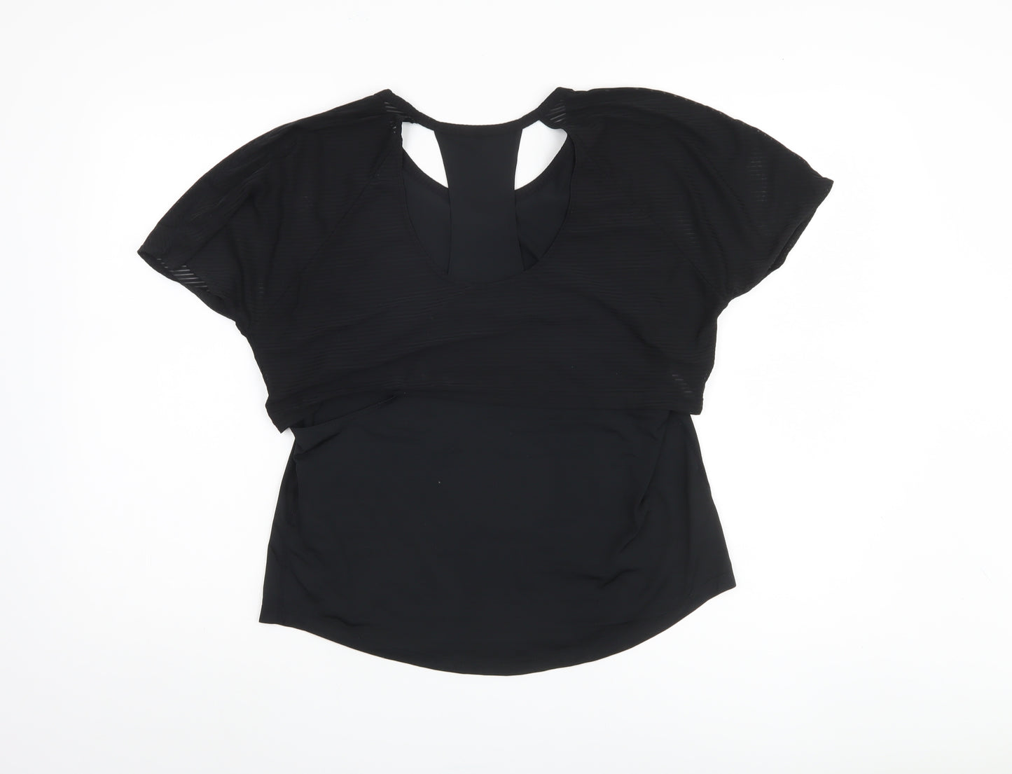 Nike Women's Black Gym T-Shirt M - Stretchy Activewear