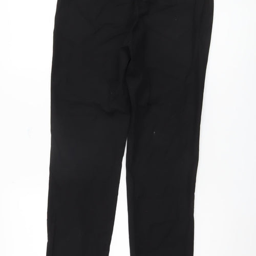 Massimo Dutti Women's Black Straight Trousers Size 12