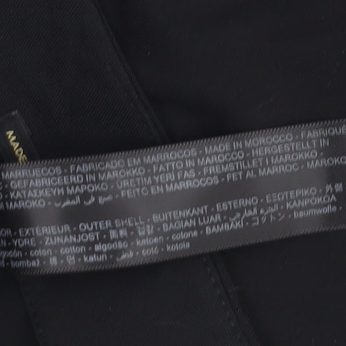 Massimo Dutti Women's Black Straight Trousers Size 12