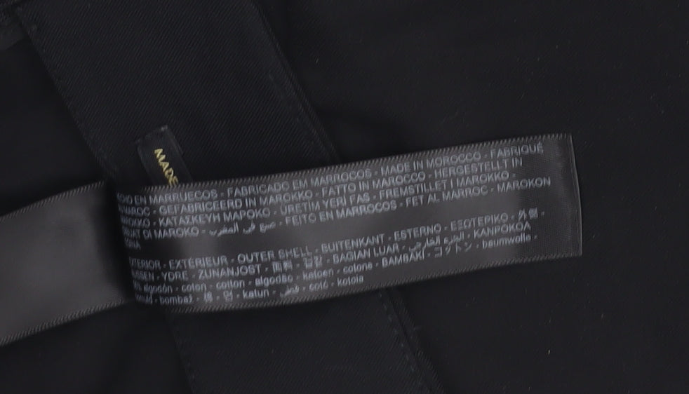 Massimo Dutti Women's Black Straight Trousers Size 12