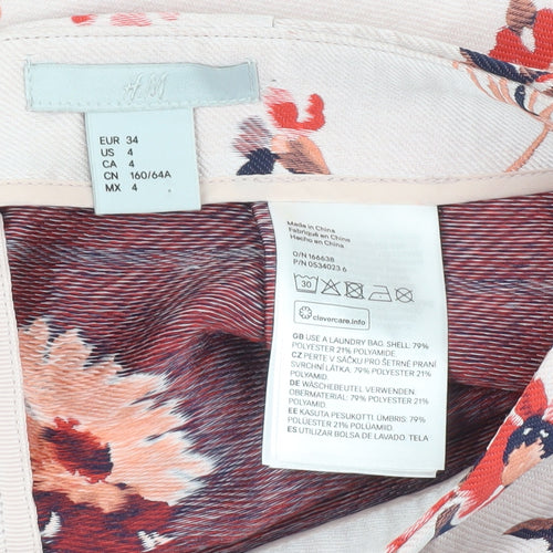 H&M Women's Multicoloured Floral Pencil Skirt Size 6