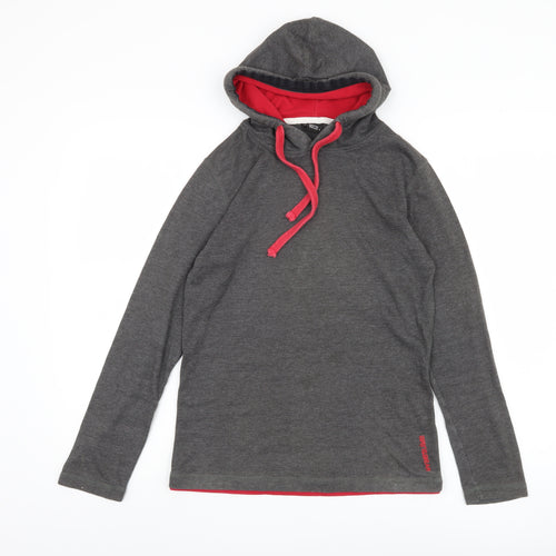 Grin & Bear Unisex Grey Pullover Hoodie S