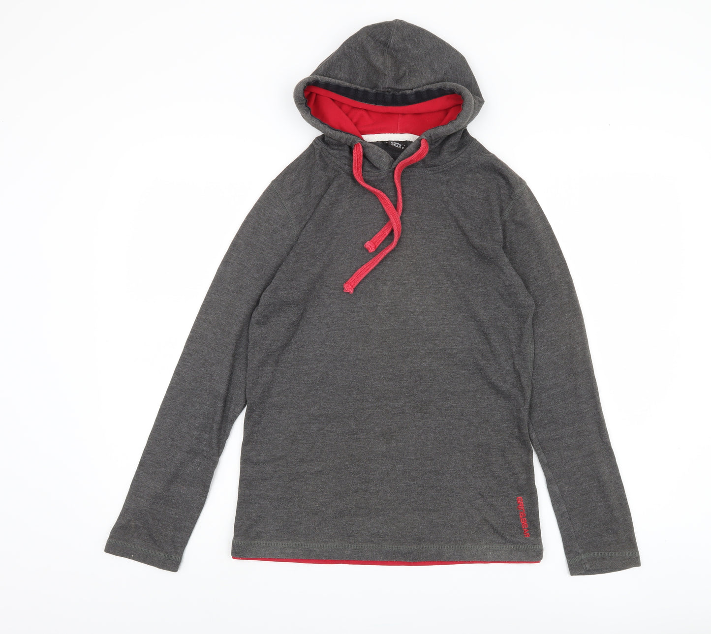 Grin & Bear Unisex Grey Pullover Hoodie S
