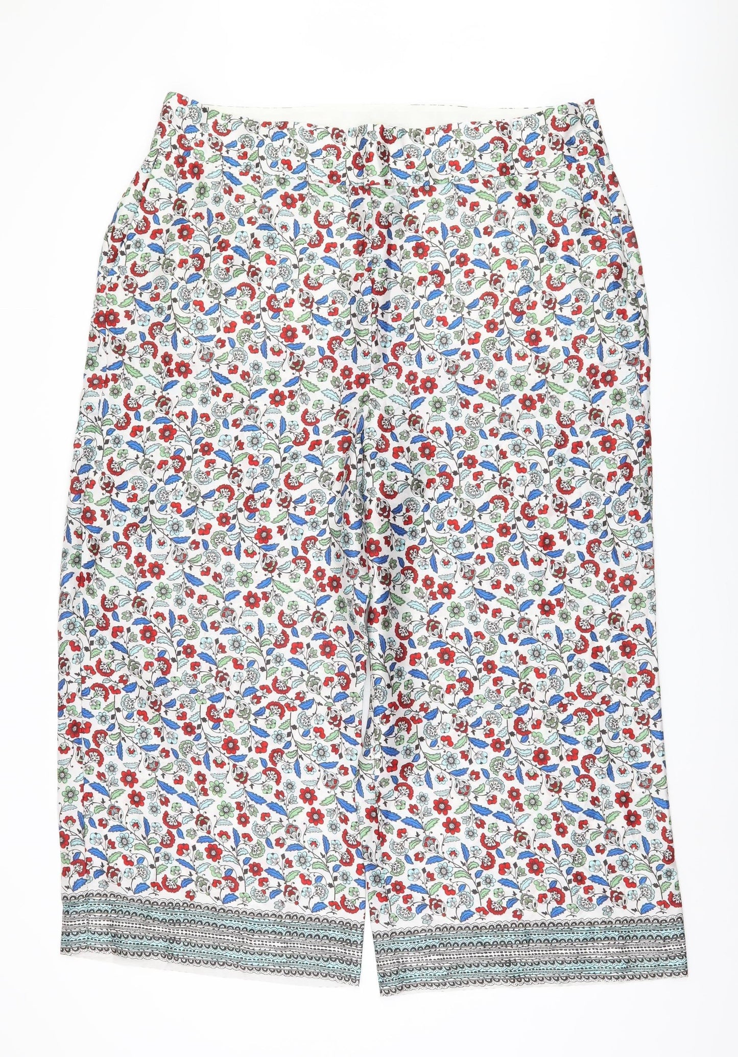 Boden Women's Multicoloured Floral Trousers - Size 22