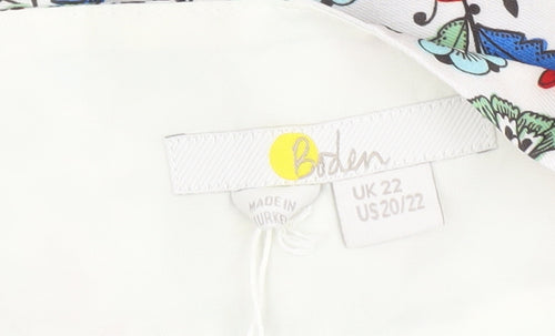 Boden Women's Multicoloured Floral Trousers - Size 22