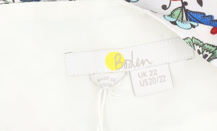 Boden Women's Multicoloured Floral Trousers - Size 22