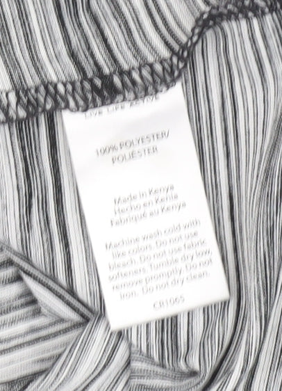 RBX Women's Grey V-Neck Long Sleeve Activewear Top L