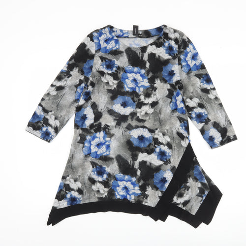 Izabel London Women's Blue Floral Top Size 8