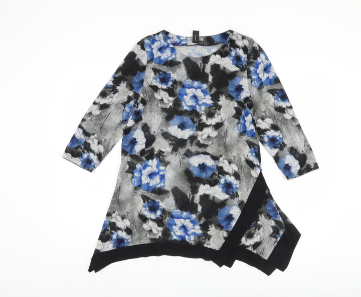 Izabel London Women's Blue Floral Top Size 8