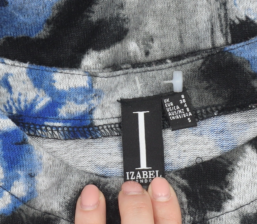 Izabel London Women's Blue Floral Top Size 8