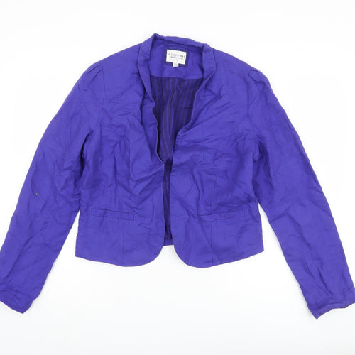 I LOVE H81 Women's Purple Cotton Blazer L