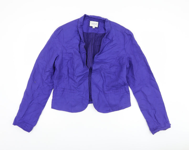 I LOVE H81 Women's Purple Cotton Blazer L