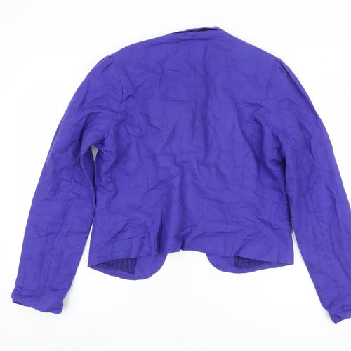 I LOVE H81 Women's Purple Cotton Blazer L