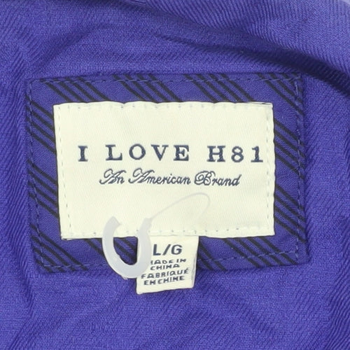 I LOVE H81 Women's Purple Cotton Blazer L