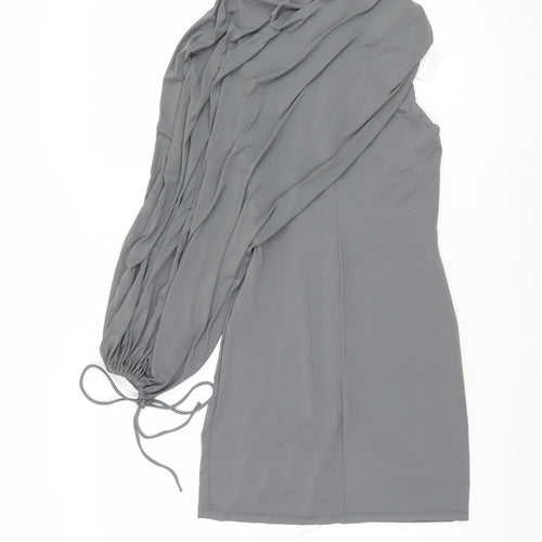 Zara Grey Balloon Sleeve Dress S