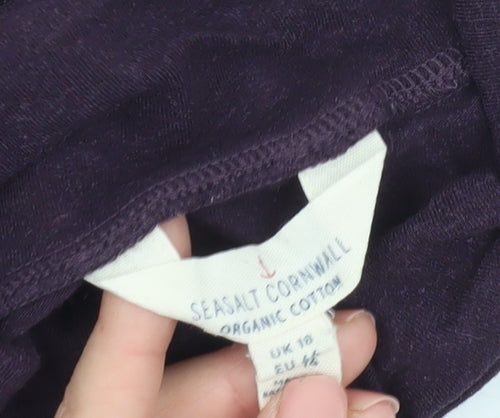 Seasalt Cornwall Women's Purple Roll Neck Top Size 18