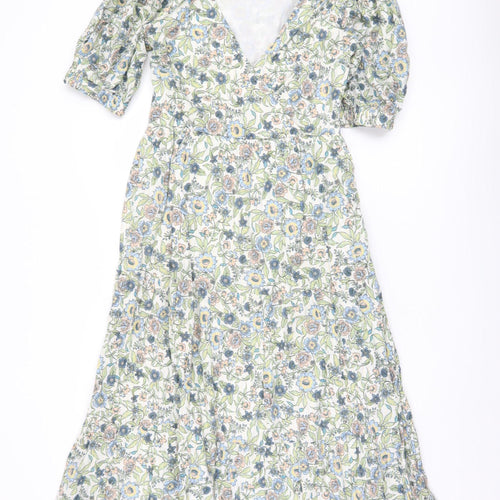 Warehouse Women’s Multicoloured A-Line Midi Dress Size 12