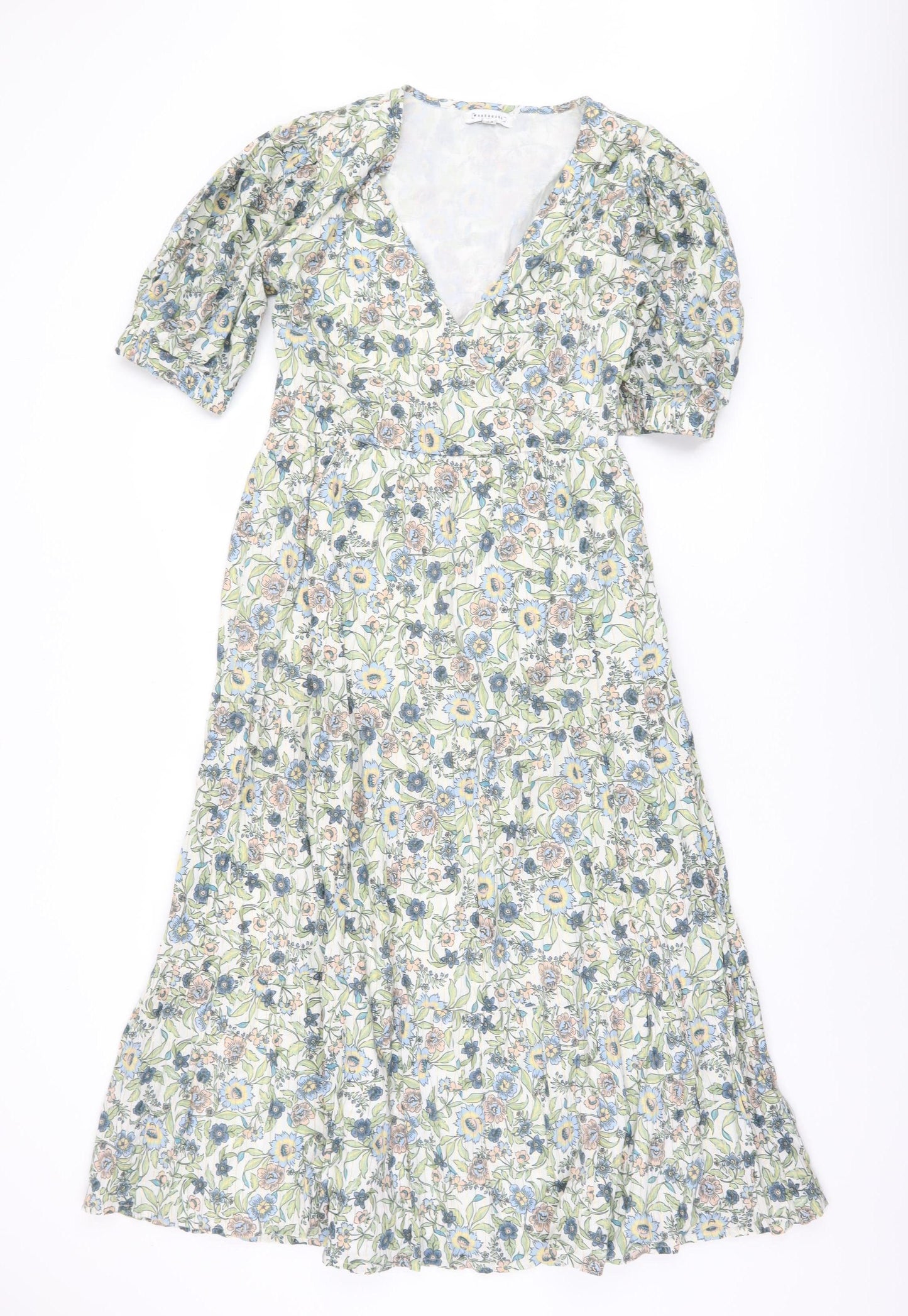 Warehouse Women’s Multicoloured A-Line Midi Dress Size 12