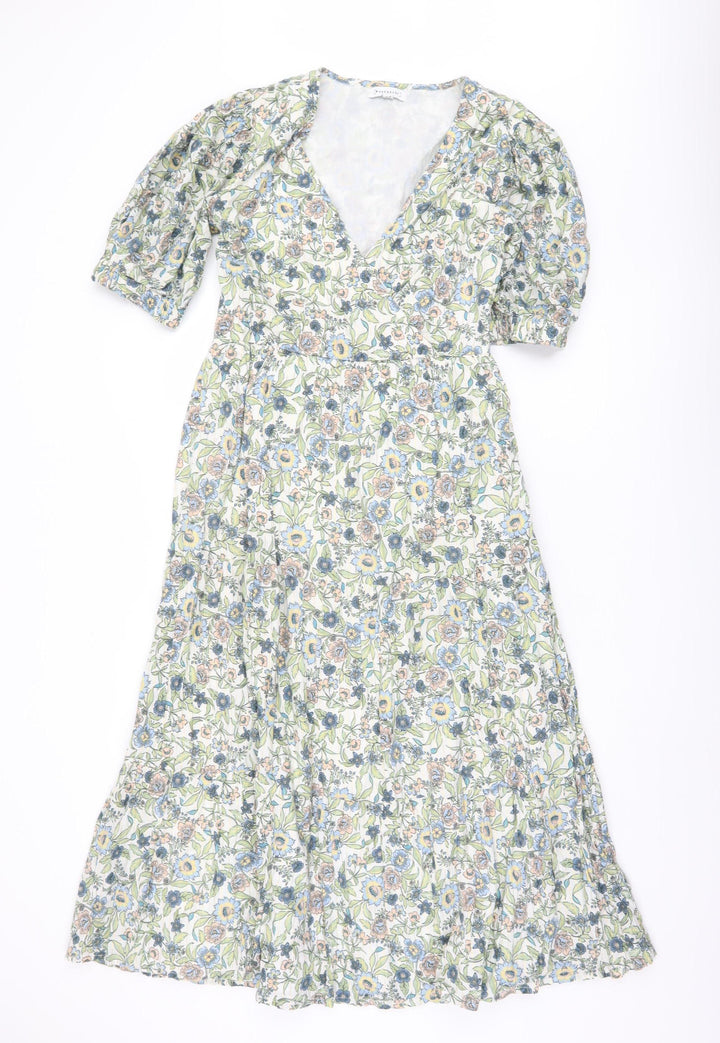 Warehouse Women’s Multicoloured A-Line Midi Dress Size 12