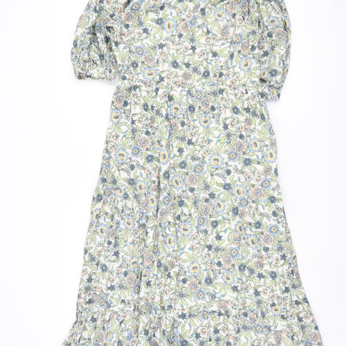 Warehouse Women’s Multicoloured A-Line Midi Dress Size 12