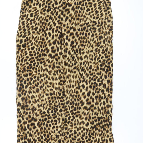 Zara Women's XS Multicoloured Animal Print Trousers