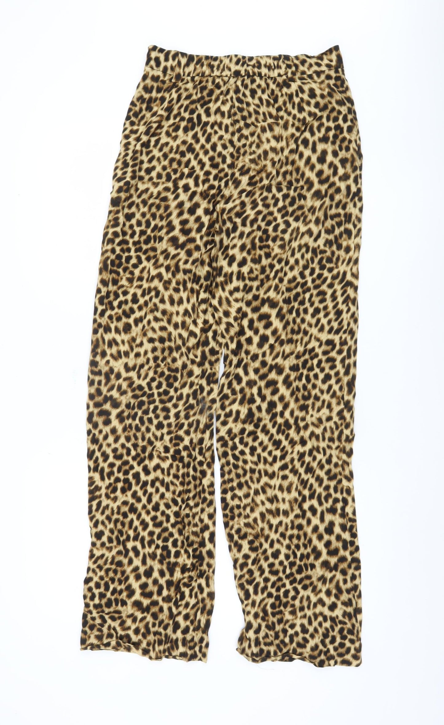 Zara Women's XS Multicoloured Animal Print Trousers