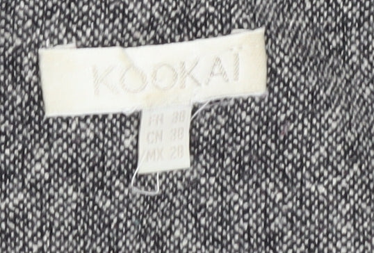 KOOKAI Women's Grey Wide-Leg Wool Trousers Size 10