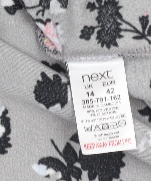 Next Women's Multicoloured Floral Blouse Size 14