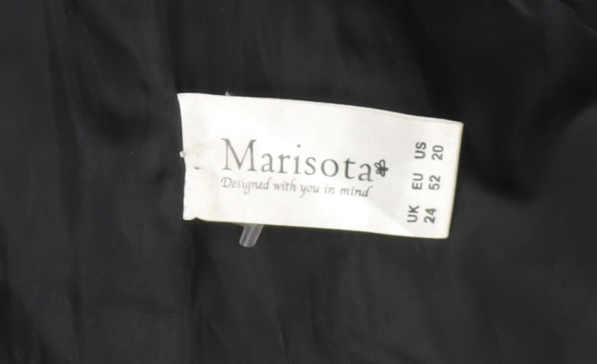 Marisota Women's Black Duffle Coat Size 24 Plus Hooded