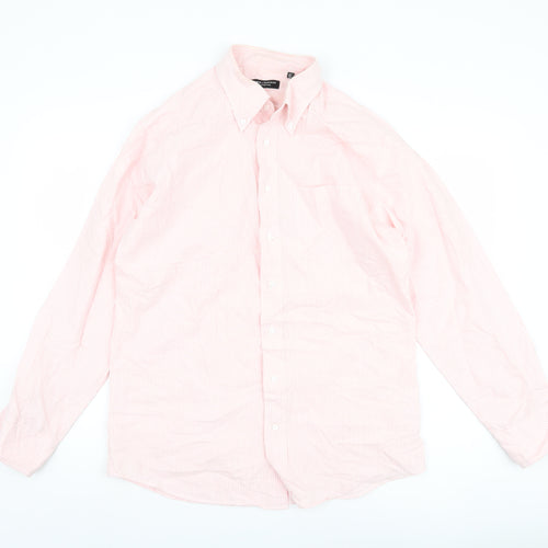 Spier & Mackay Men's Pink Striped Button-Up Shirt
