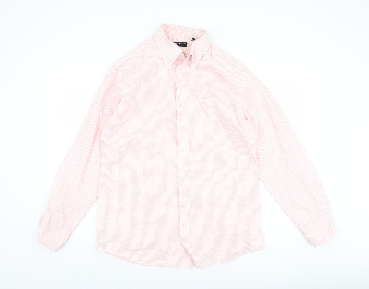 Spier & Mackay Men's Pink Striped Button-Up Shirt