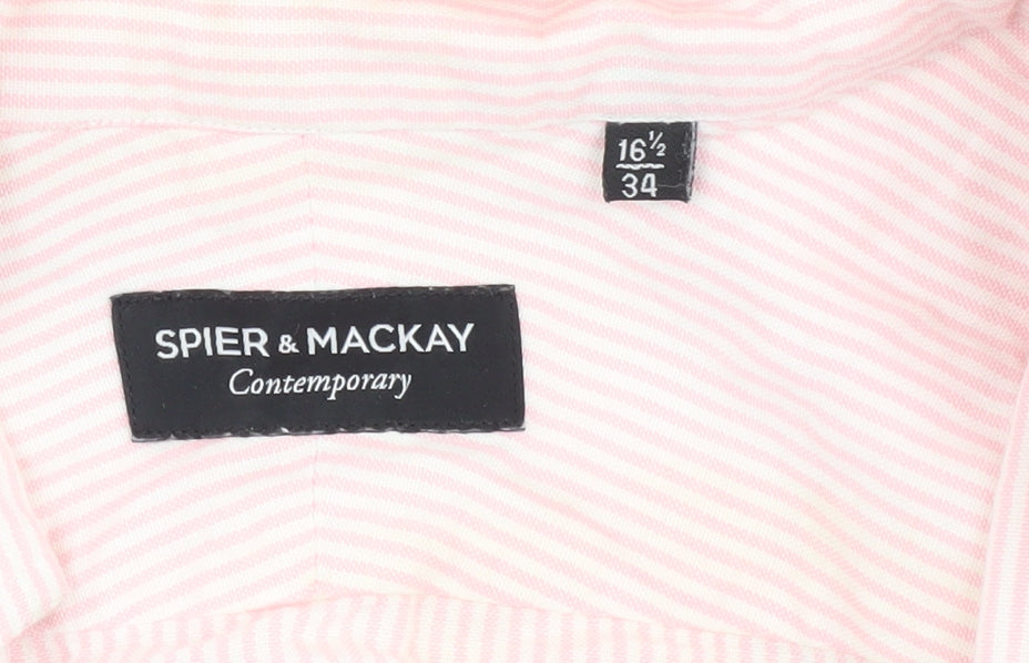 Spier & Mackay Men's Pink Striped Button-Up Shirt